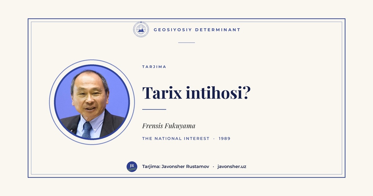 Tarixning intihosi?