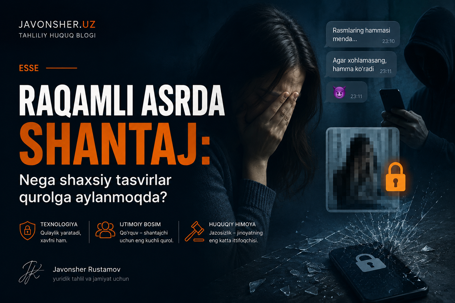 Raqamli asrda shantaj - nega shaxsiy tasvirlar qurolga aylanmoqda?